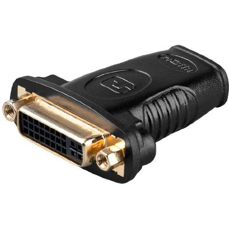 Goobay 68690 HDMI-DVI-I Adapter, Vergoldet, HDMI-Buchse (Typ A) > DVI-I-Buchse Dual-Link (24+5 pin)