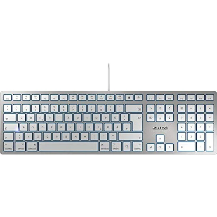 CHERRY KC 6000 SLIM FOR MAC - Tastatur - USB - Deutsch QWERTZ - CHERRY SX - Silber (JK-1610DE-1) – Bild 1
