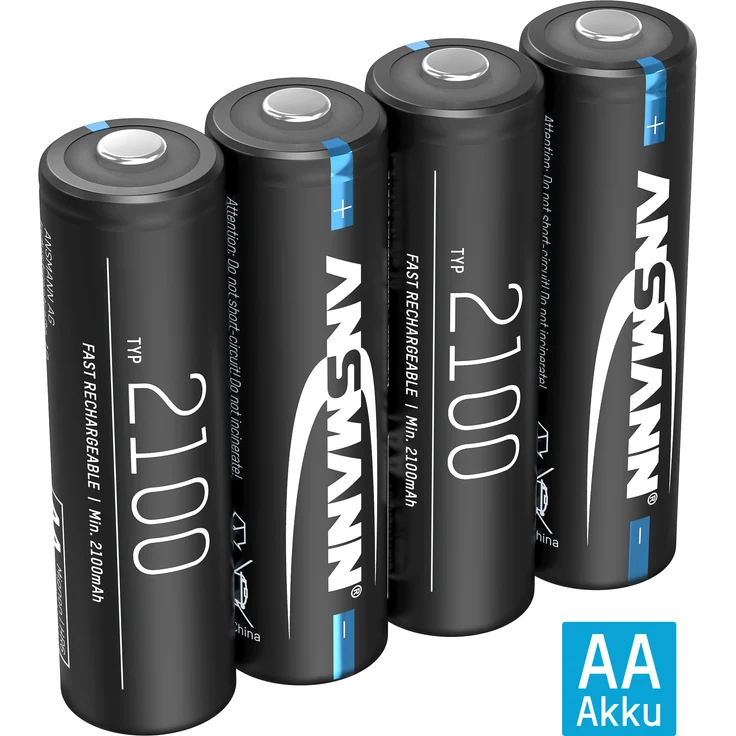 ANSMANN Akku AA Mignon 2100mAh NiMH 1,2V - Batterien wiederaufladbar (4 Stück) – Bild 1