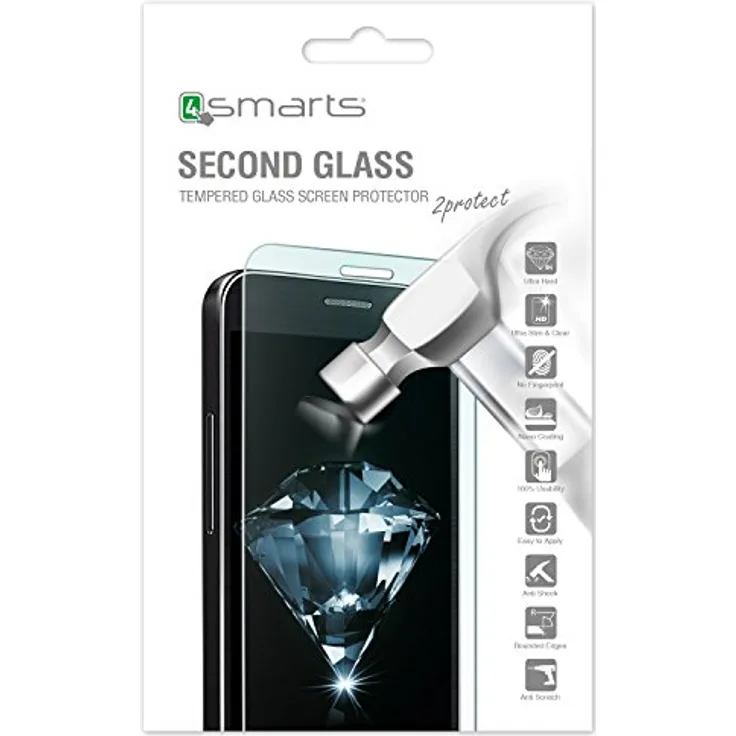 4smarts Second Glasss Tempered Glass - Schutzglas - Hartglas Displayschutz für Apple iPhone 7