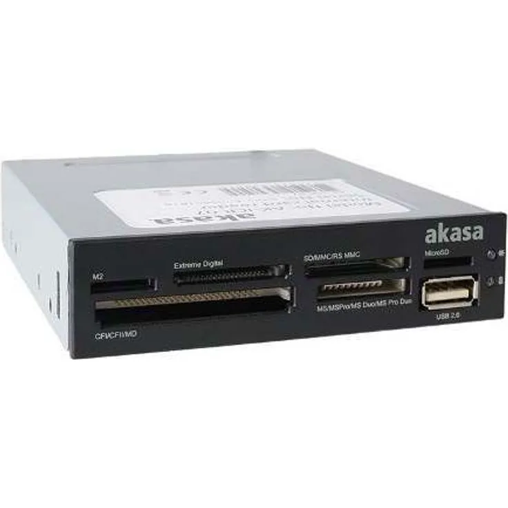 Akasa AK-ICR-07 Interner Kartenleser 6-Port 8,9 cm (3,5 Zoll) schwarz