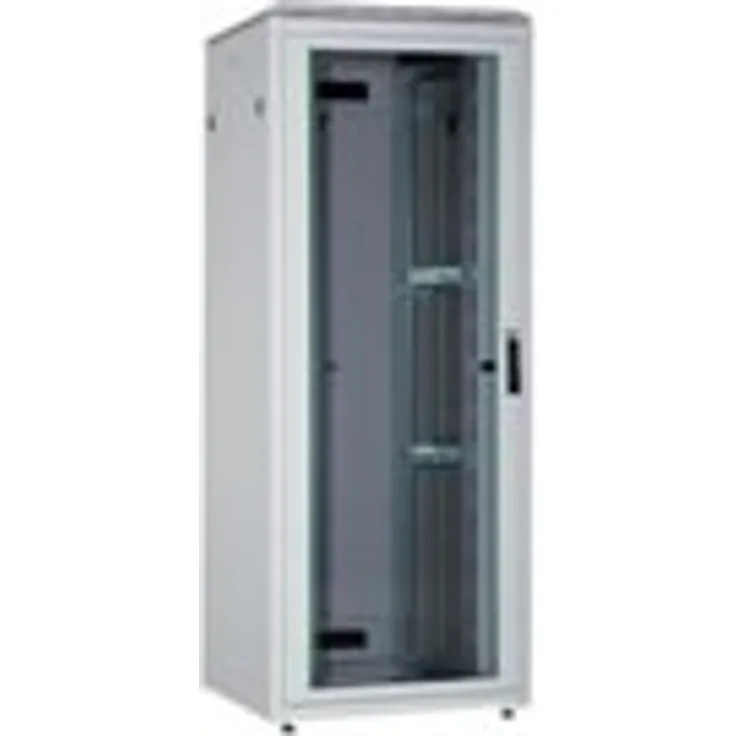 DIGITUS Netzwerk-Schrank 19-Zoll 22HE - 80x80 cm - Unique Serie - Traglast 800 kg - Nutztiefe 743 mm - Schwarz