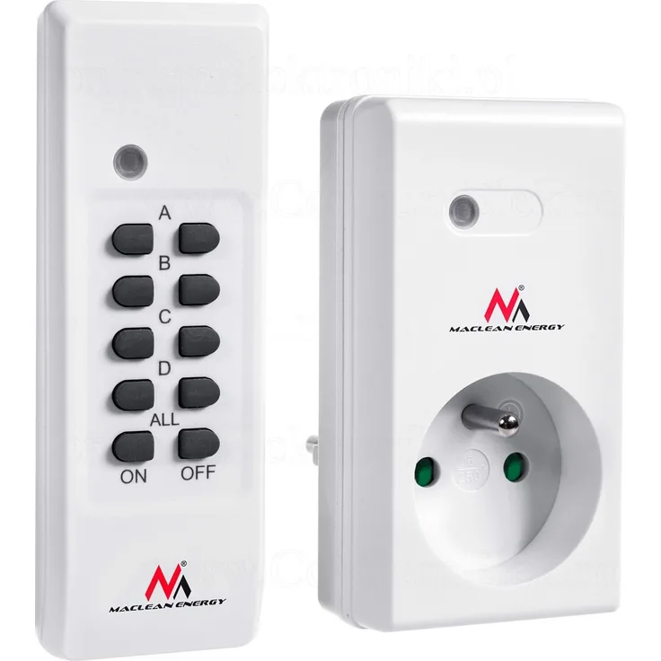 Maclean M151 Funkschalt-Set Funksteckdose Set mit Fernbedienung Max. 3600W Weiß (1)