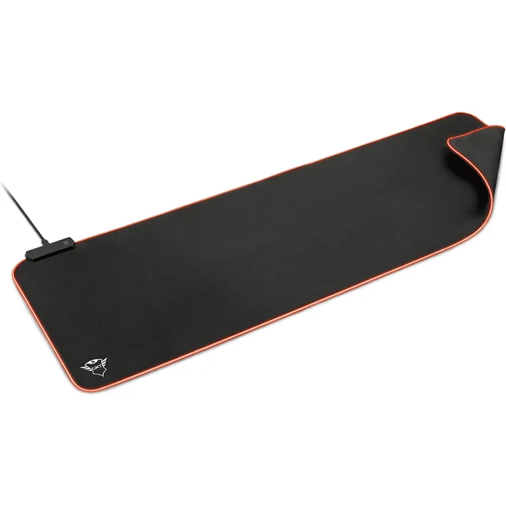 Trust Gaming GXT 764 Glide-Flex XXL RGB Mauspad Mousepad (Extra Groß : 930 x 300 x 3 mm, Mouse pad mit RGB LED Beleuchtung, Anti Rutsch Matte) schwarz