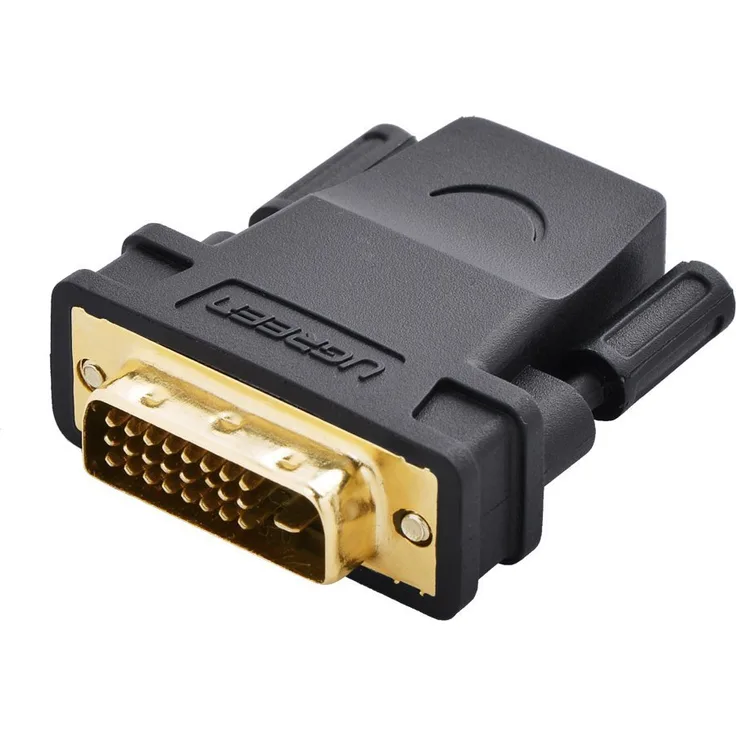 UGREEN DVI auf HDMI Adapter HDMI Buchse auf DVI D Stecker 24+1 HDTV Konverter Adapter bis zu 1080P Full HD Vergoldete Kontakte