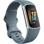 Fitbit Charge 5 Fitness-Tracker GPS, Unisex, Aluminiumgehäuse, Silikonarmband, Steel Blue/Platinum
