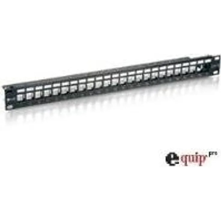 Equip - Patch-Panel mit Kabelverwaltung - Schwarz - 1U - 24 Ports (769224)