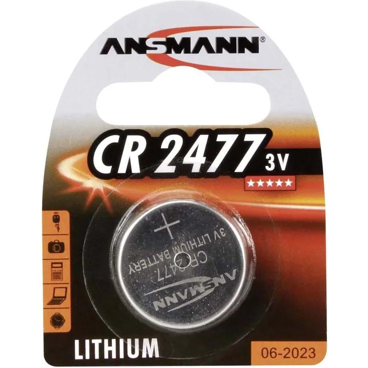 ANSMANN 1516-0010 Knofpzelle Batterie Lithium CR 2477 - 3V
