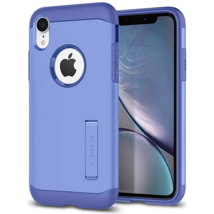Spigen Slim Armor Handy Tasche 15,5 cm (6,1 Zoll) violett - Handyhüllen (Case, Apple iPhone XR, 15,5 cm (6,1 Zoll) violett)