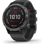 Garmin fēnix 6 Pro Solar Smartwatch GPS, Unisex, 47mm, Kunststoffgehäuse, Schiefergrau/Schwarz