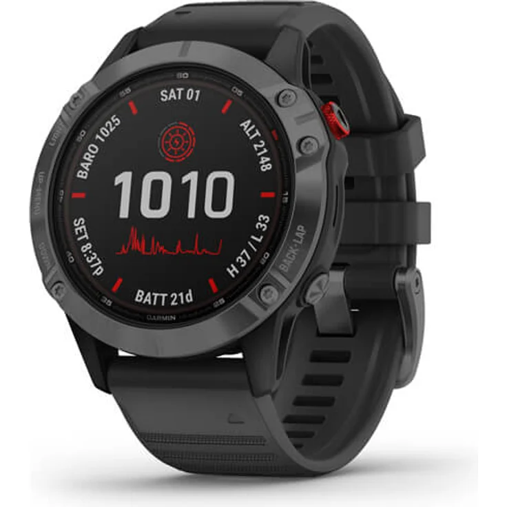 Garmin fēnix 6 Pro Solar Smartwatch GPS, Unisex, 47mm, Kunststoffgehäuse, Schiefergrau/Schwarz – Bild 1