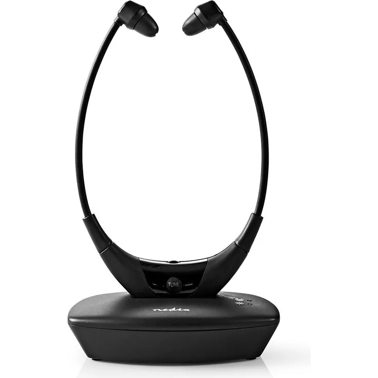 Nedis Wireless TV-Kopfhörer, In-Ear, Radiofrequenz (RF), Ladestation, schwarz