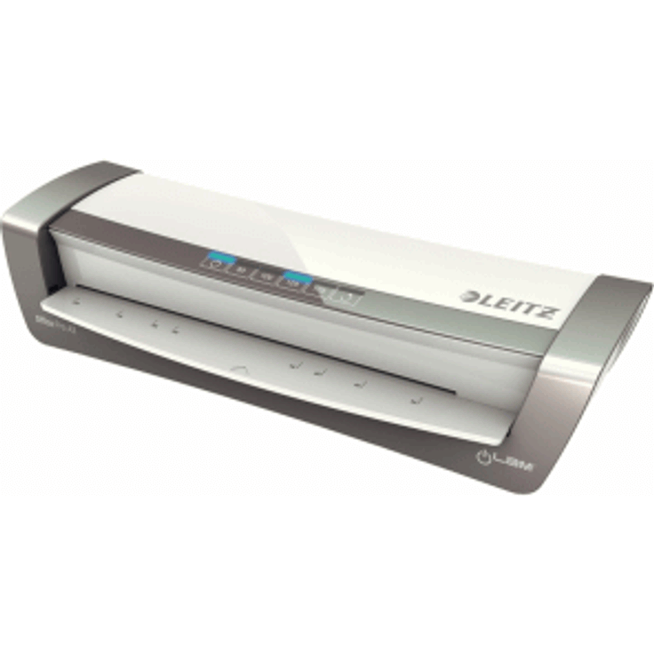 Leitz A3 Laminiergerät, OffiPro, Ideal für Büro und Schule, Weiß-Silber, iLam, 75180084