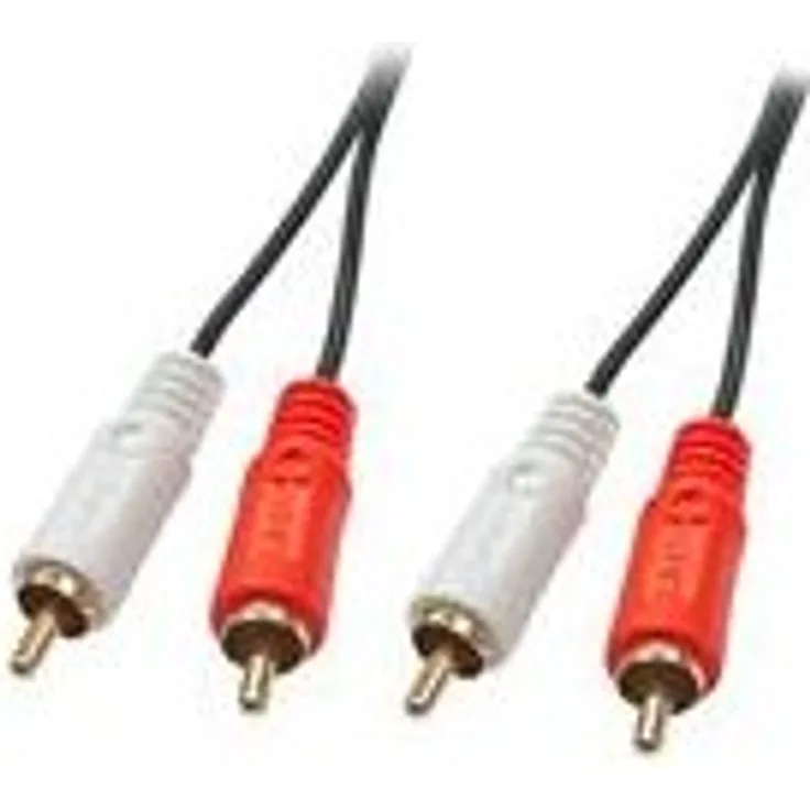 LINDY Audiokabel Stereo 2X RCA Male an 2X RCA Male, 1m, vergoldet