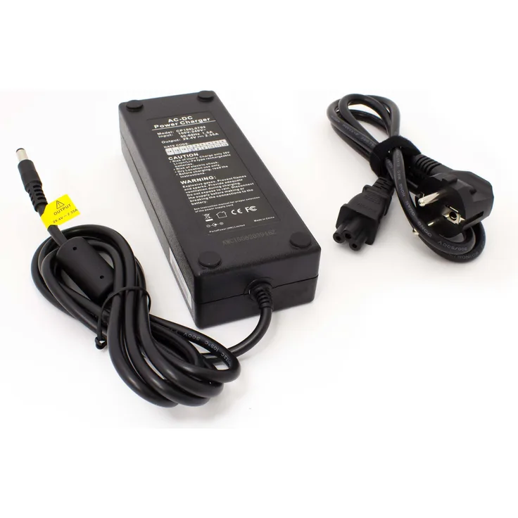 VHBW 220V Netzteil Ladegerät Ladekabel 70W passend für e-Bike, Pedelec, Elektrofahrrad Akkus mit Rundstecker-Anschluss.
