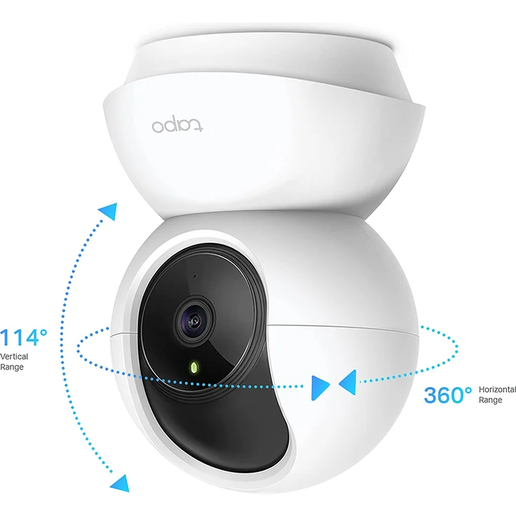 TP-Link Tapo C200 WLAN IP Kamera Überwachungskamera (Linsenschwenkung- und Neigung, 1080p-Auflösung, 2-Wege-Audio, Nachtsicht zu 9m, bis zu 128 GB lokaler Speicher auf SIM Karte), Weiß – Bild 2