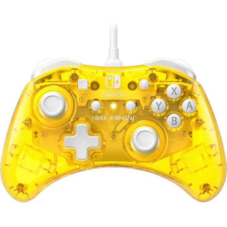 PDP Rock Candy Wired Controller Pineapple Pop Transparent, Gelb (500-181-NA-YL) (Switch)