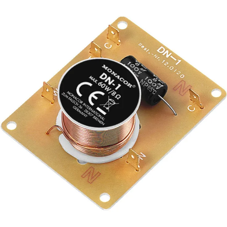 Monacor DN-1, 2-Wege-Frequenzweiche für 8 Ohm, Lautsprecherselbstbau
