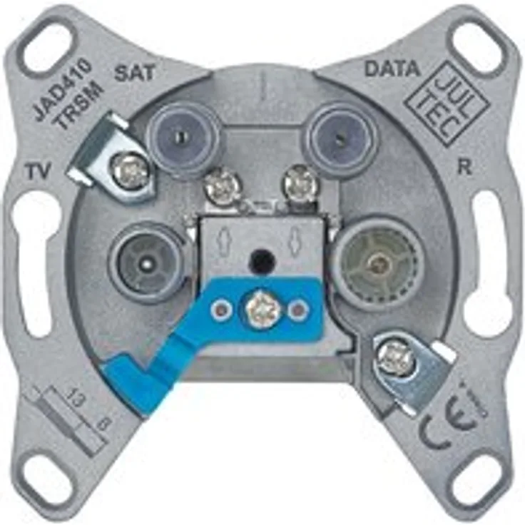 Jultec JAD410TRSM 4-Loch Antennendose Durchgangsdose mit Modemanschluss
