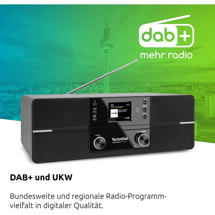 TechniSat DIGITRADIO 371 CD IR CD-Radio mit Bluetooth, TFT-Display, Wecker, schwarz – Bild 4