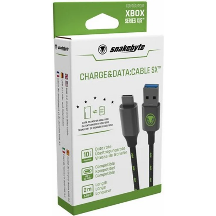 Snakebyte CHARGE:DATA:CABLE SX, Lade- und Datenkabel für XboxSX-Controller, 2m – Bild 1