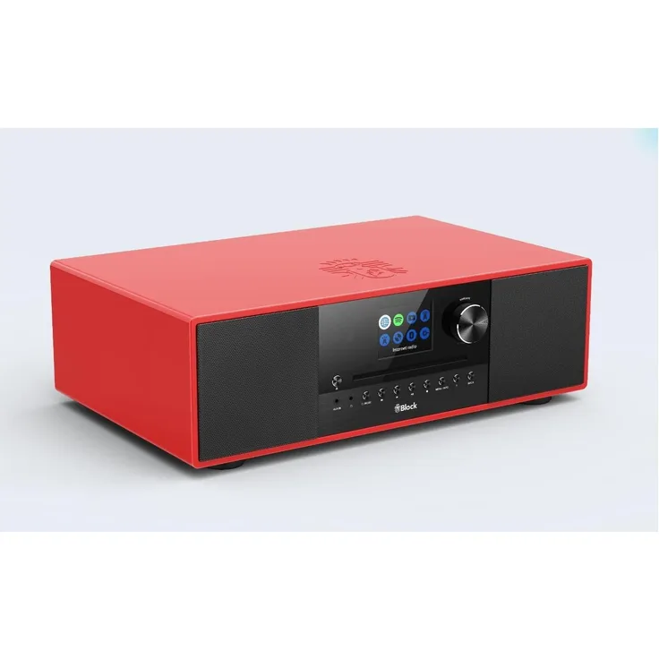 Block SR-200 MKII Internetradio mit Bluetooth, WLAN, Wecker, rot