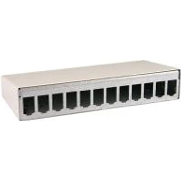 BTR E-DAT modul - Gehäuse mit modularen Einsätzen - Pure White, RAL 9010 - 12 Ports (130861-1202-E)