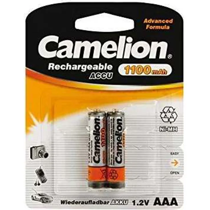 Camelion 17011203 Akku (NiMH, R03, Micro, AAA, 1100 mAh, 2er-Pack)