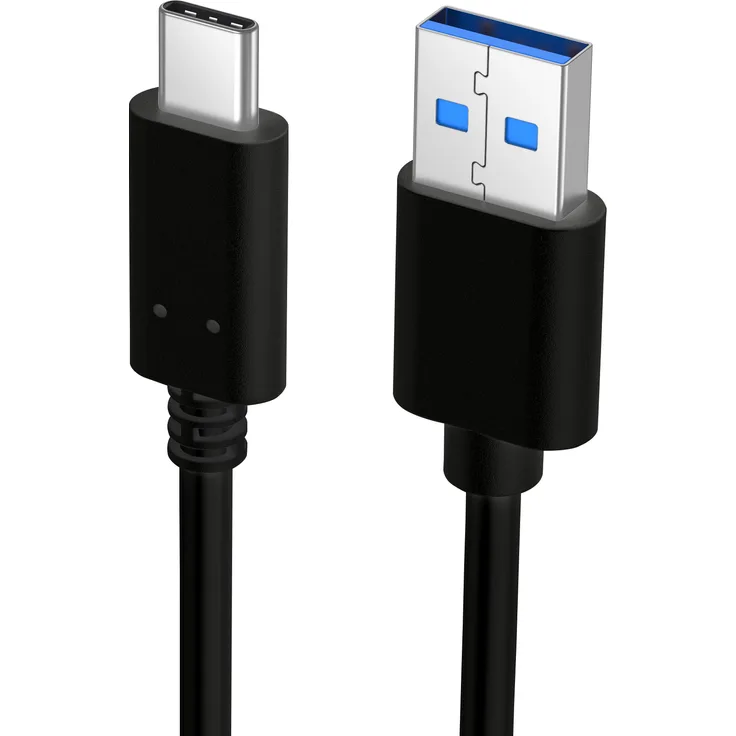 Slabo Ladekabel USB Typ C für OPPO A5 2020 | OPPO A9 2020 | OPPO A52 | OPPO A72 Datenkabel Verbindungskabel Sync-Kabel – schwarz