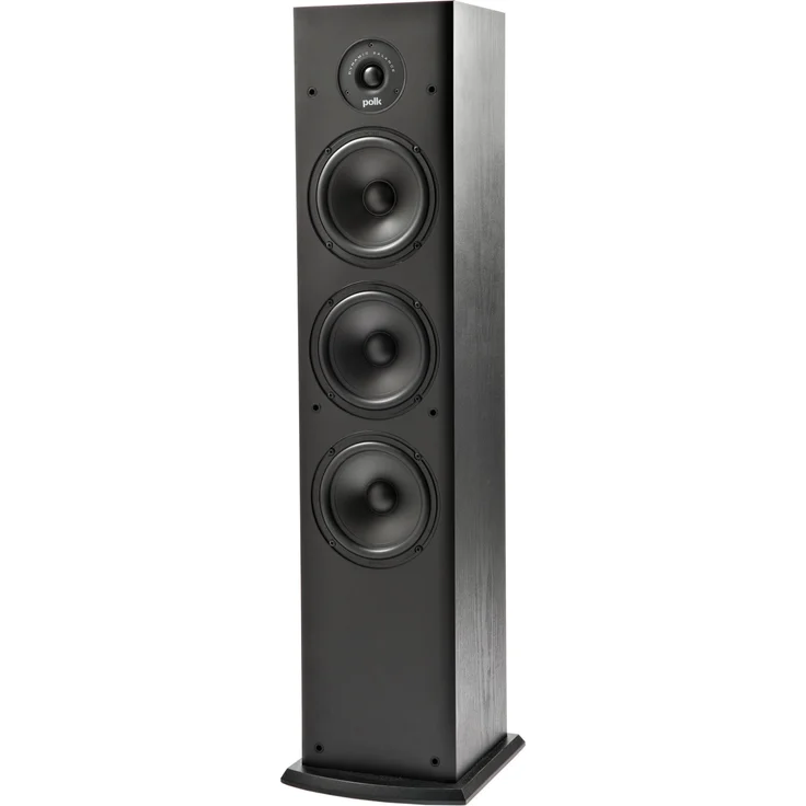 Polk Audio T50 Standlautsprecher, HiFi Lautsprecher für Musik und Heimkino Sound, passiver Full Range Lautsprecher, 20 - 150 Watt, 8 Ohm, 38Hz 24kHz (Stück) Standlautsprecher - 150 Watt - schwarz – Bild 1