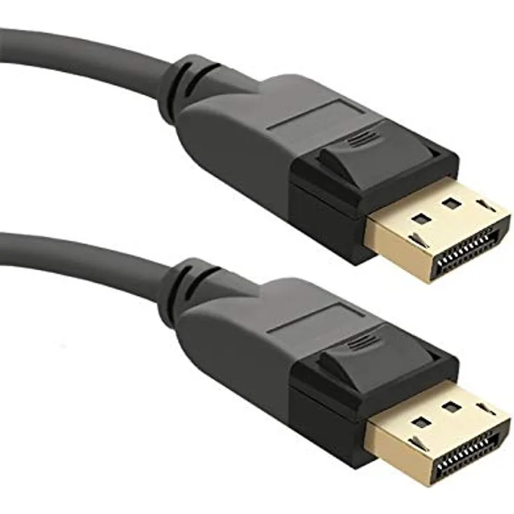 Qoltec 50467 DisplayPort DisplayPort Kabel schwarz - Displayport Kabel (2 m, DisplayPort, DisplayPort, Stecker, Schwarz)