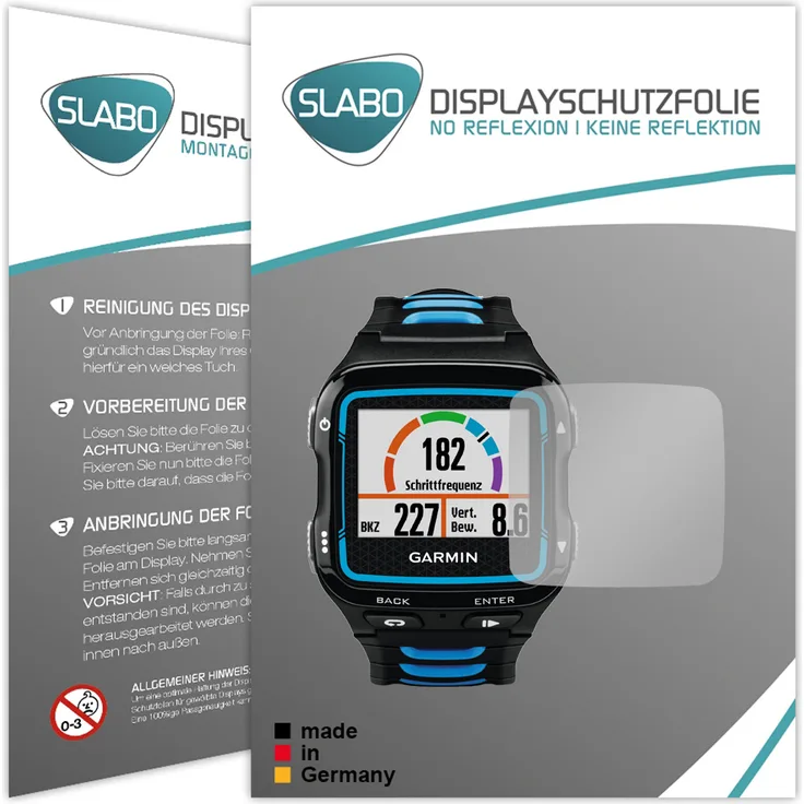 2x Slabo Displayschutzfolie für Garmin Forerunner 920XT MATT ''No Reflexion''