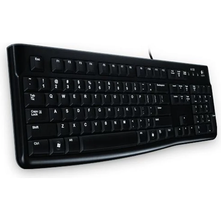 Logitech K120 Kabelgebundene Tastatur für Windows, USB-Anschluss, Leises Tippen, Robust, Spritzwassergeschützt, Einstellbare Tastaturaufsteller, Deutsches QWERTZ-Layout - schwarz – Bild 2