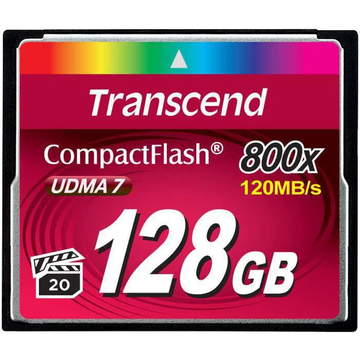 Transcend 128GB CompactFlash 800 Speicherkarte TS128GCF800 – Bild 1