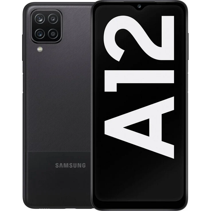 Samsung Galaxy A12 Smartphone 16,51cm (6,5 Zoll) IPS-Display, 64GB interner Speicher, Dual-SIM, Android, Schwarz – Bild 1