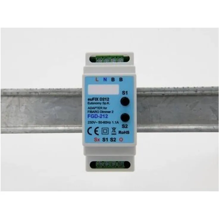 Eutonomy D212 Adapter euFIX für die DIN-Schiene, Schwarz