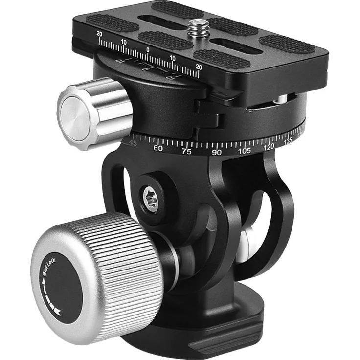 Andoer VH-10 2 Way Pan / Tilt Stativ Kopf Panorama Vogelbeobachtung Fotografie Kopf mit Quick Release Plate 3 Bubble Level Tragetasche Ersatz für Sirui L10 RRS MH-02