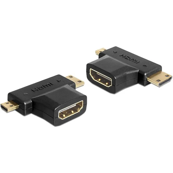 DeLock Adapter HDMI-A Buchse > HDMI-C + HDMI-D Stecker
