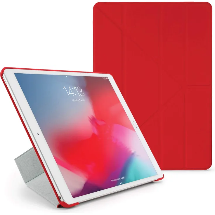 iPad Pro 10.5 Hülle, Pipetto 5 in 1 Faltende Schutzhülle mit Auto Aufwachen - Schlaf Funktion für Apple iPad Pro 10.5 - Rot