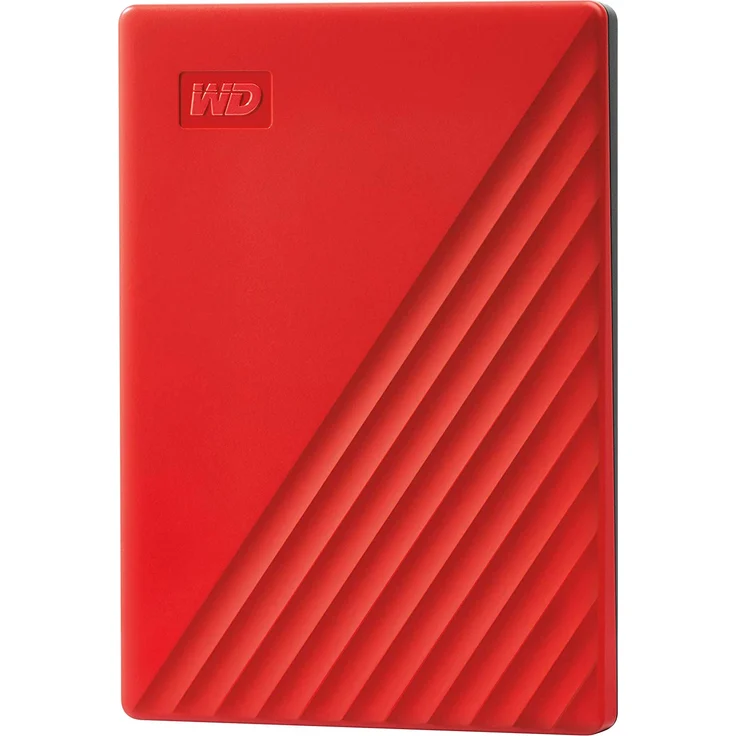 WD My Passport WDBYVG0020BRD - Festplatte - verschlüsselt - 2 TB - extern (tragbar) - USB 3.2 Gen 1 - 256-Bit-AES - Rot (WDBYVG0020BRD-WESN) – Bild 2