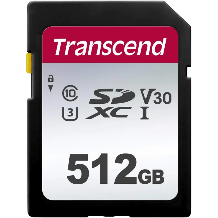 Transcend 512GB UHS-I U3 SD Speicherkarte, TS512GSDC300S-E - bis zu 95 MBs lesen und 40 MBs schreiben – Bild 1
