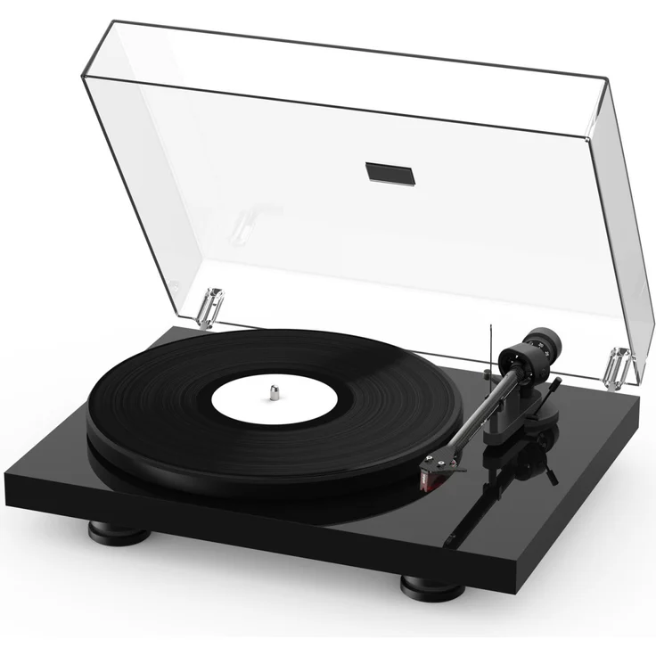 Pro-Ject Debut Carbon EVO Manueller Plattenspieler mit Riemenantrieb inkl. Schutzhaube hochglanz schwarz – Bild 1