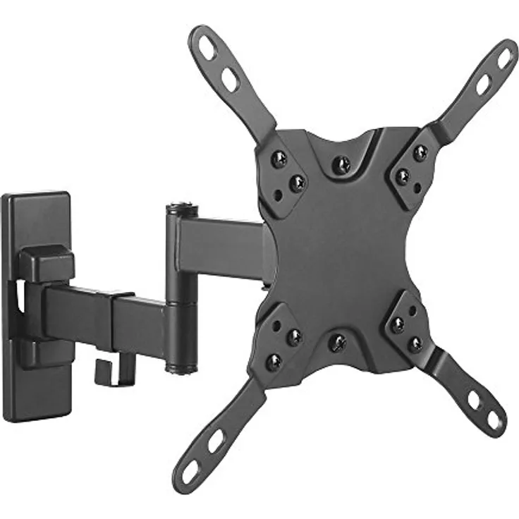 Ewent EW1522 Wandhalterung für TV - Monitor 13 bis 42 Zoll mit Doppel-Schwenk-und Verstellarm, Vesa bis zu 200 x 200 mm, Schwarz