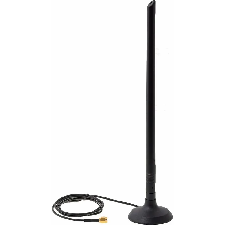 Delock WLAN 802.11 b-g-n Antenne RP-SMA 6,5 dBi omnidirektional Gelenk mit magnetischem Standfuß