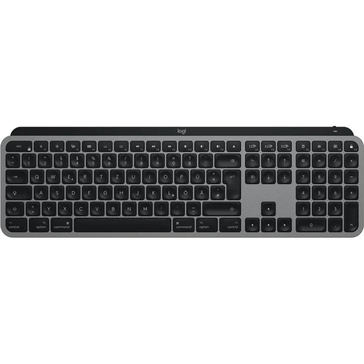 Logitech MX Keys für Mac - Tastatur - hinterleuchtet - Bluetooth, 2.4 GHz - QWERTZ - Deutsch - Space-grau (920-009553) – Bild 2