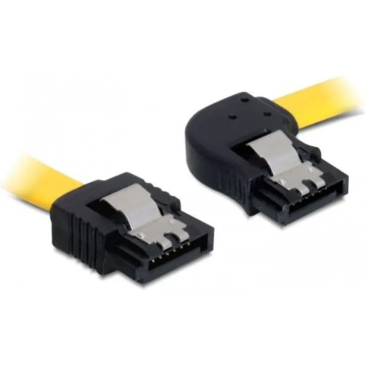 DeLOCK Cable SATA - SATA-Kabel - Serial ATA 150/300/600 - 7-poliges SATA - bis - 7-poliges SATA - 50cm - rechts abgewinkelter Anschluss, verriegelt (82829)