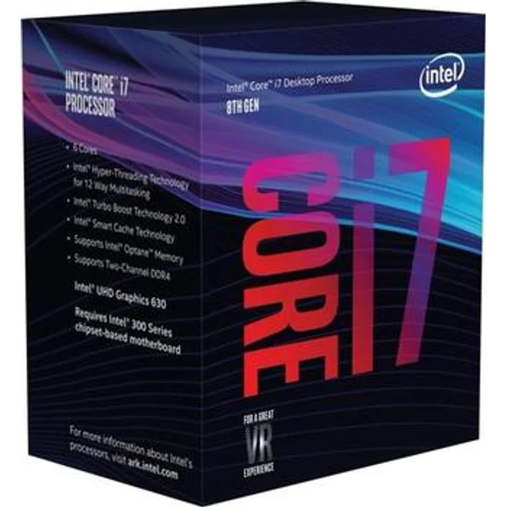 Intel Core i7-8700, 6 Kerne (12 Threads), 3,2 - 4,6 GHz, Boxed (BX80684I78700) – Bild 1