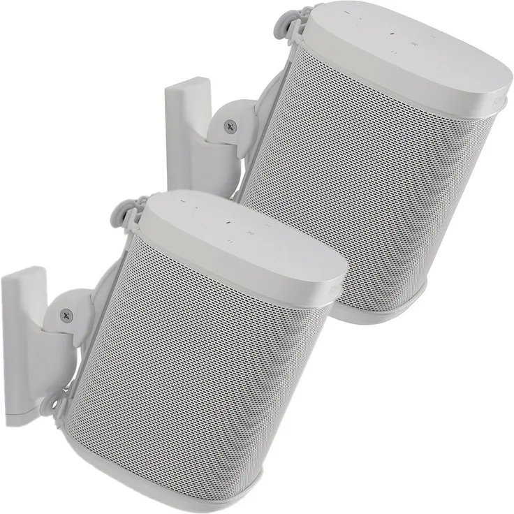 Sanus Wandhalterung (verstellbar, für Sonos Play: 1 und Play: 3 Lautsprecher  Weiß (2 Stück)