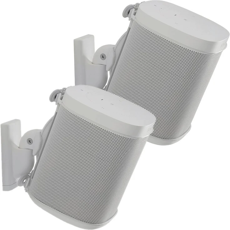 Sanus Wandhalterung (verstellbar, für Sonos Play: 1 und Play: 3 Lautsprecher  Weiß (2 Stück) – Bild 1