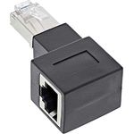 InLine RJ45 Adapter Cat.6A, RJ45 Stecker-Buchse, 90° nach rechts gewinkelt
